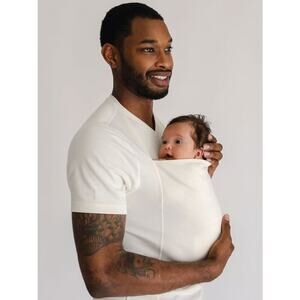 LALABU Dad Shirt Size Large Natural Beige Babywearing